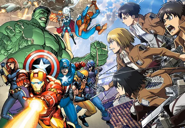 Crossover Shingeki no kyojin y Marvel