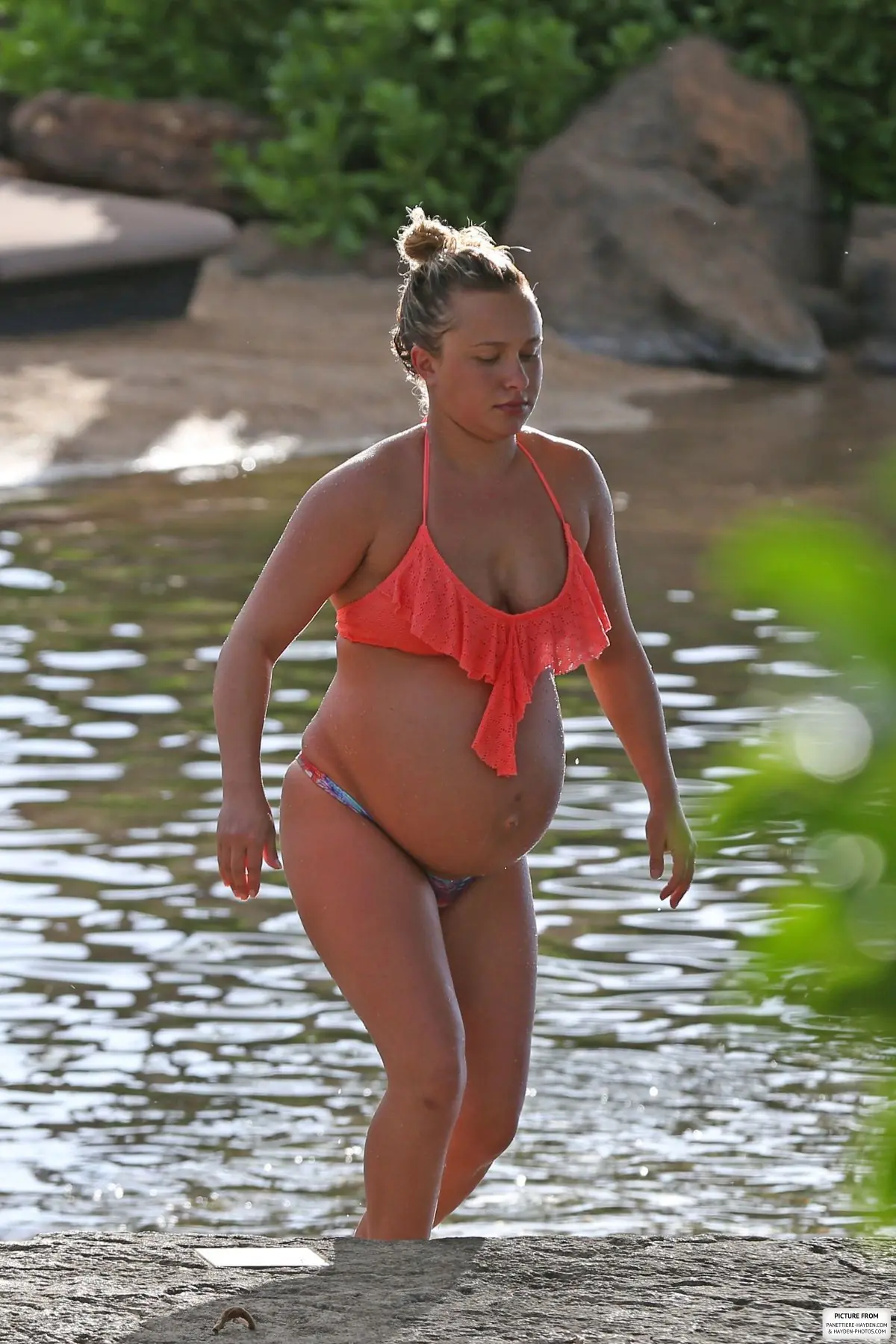 hayden panettiere diamond por embarazo en bikini