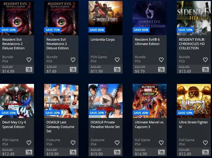 Street Fighter 5 y FIFA17 a 20 dólares