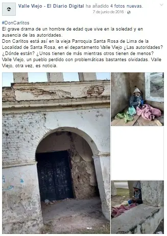 Hagamos TOP a Anita y "Carlitos". Ayuda a un indigente