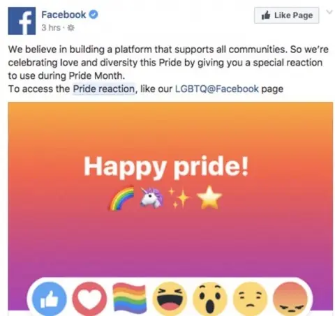 La nueva reacción de Facebook: ‘me enorgullece’