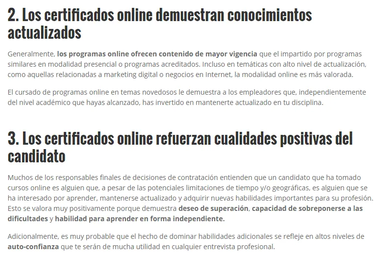 certificados online
