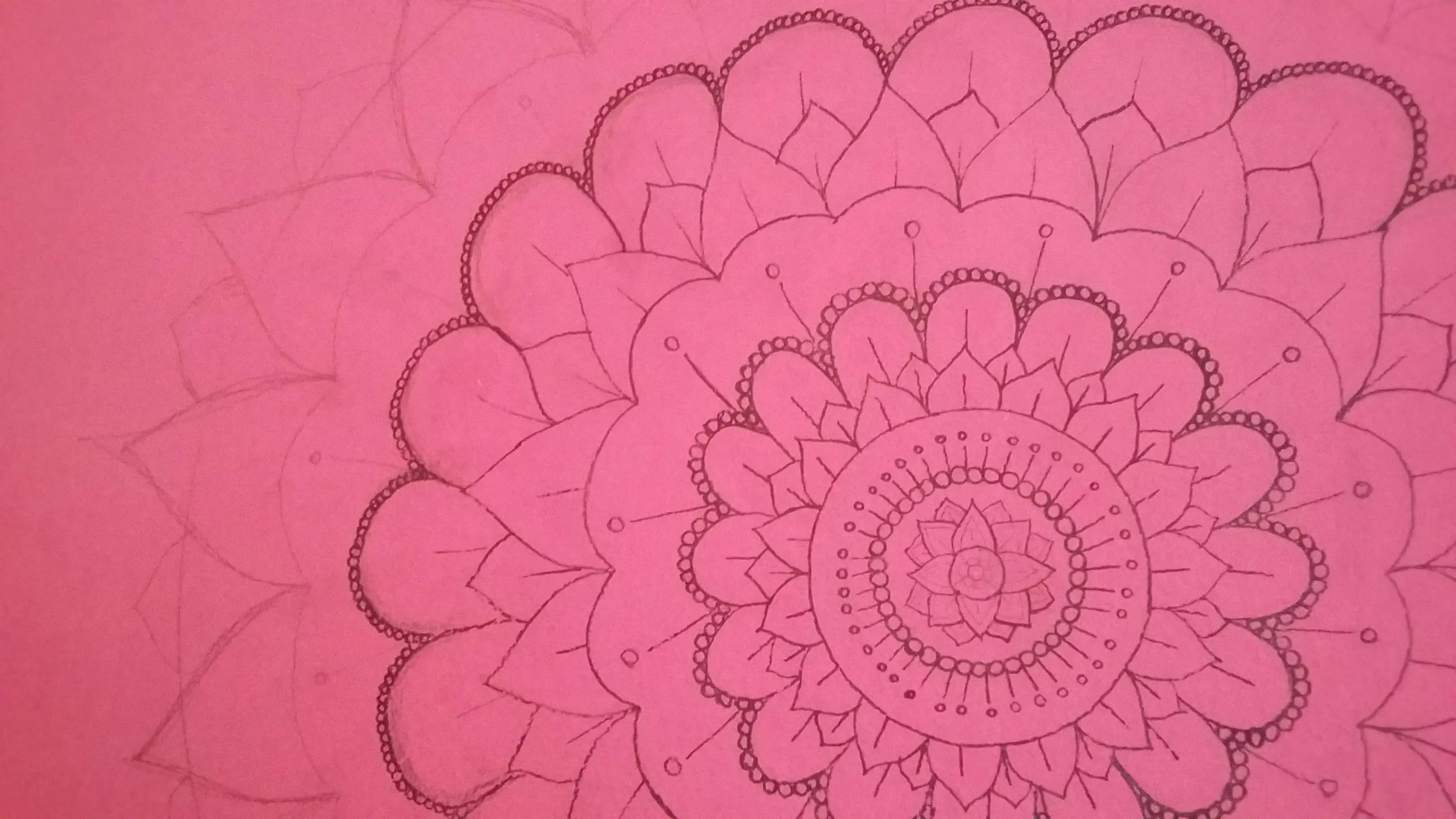 Pinte un mandala en mi cuarto