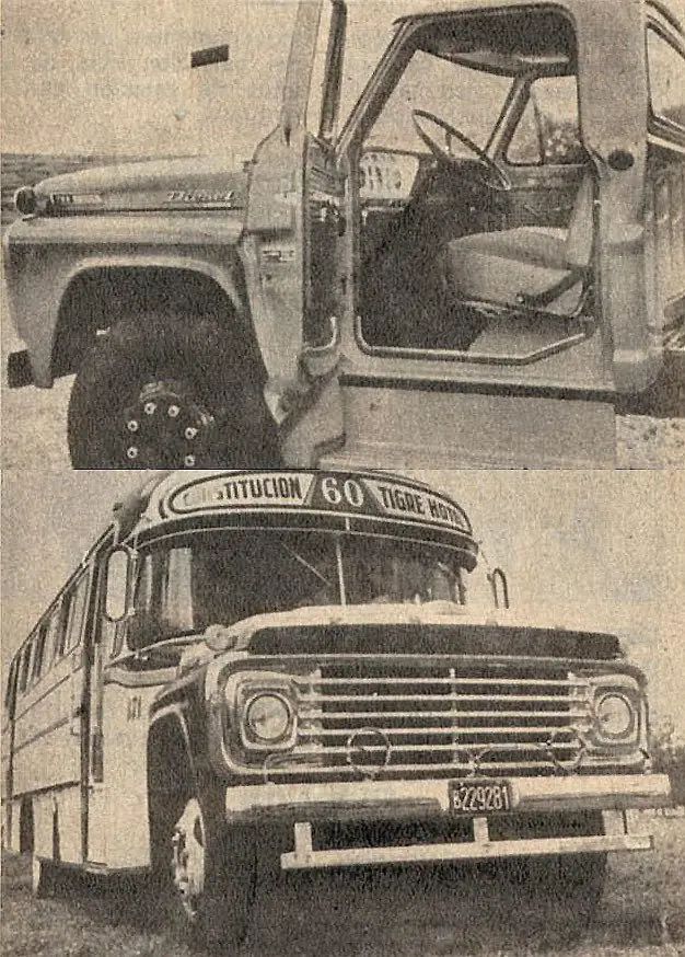 Camión y colectivo Ford