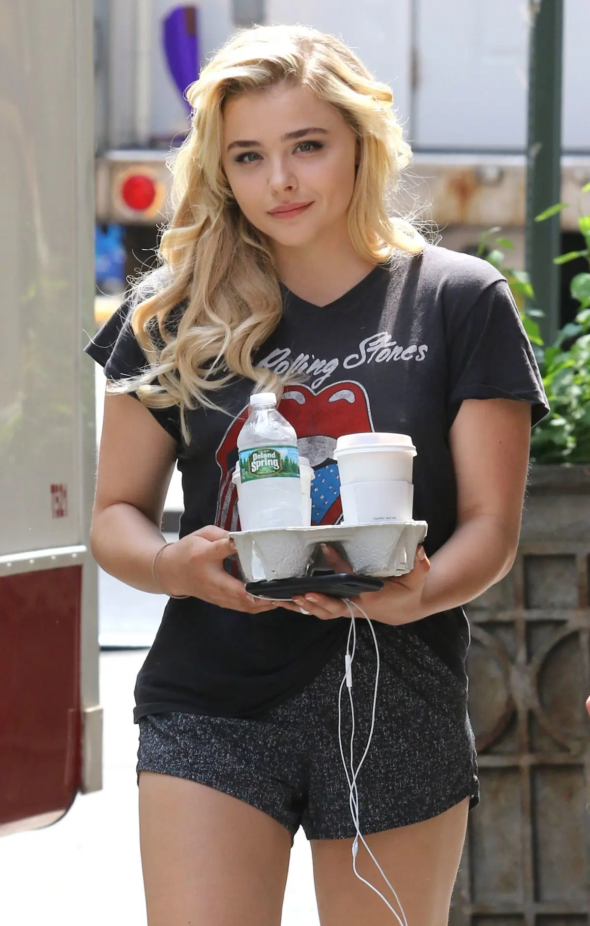 Chloe Moretz trabajando en su nueva peli.