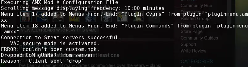 server counter-strike 1.6 linux -ubuntu-ARCH 2017
