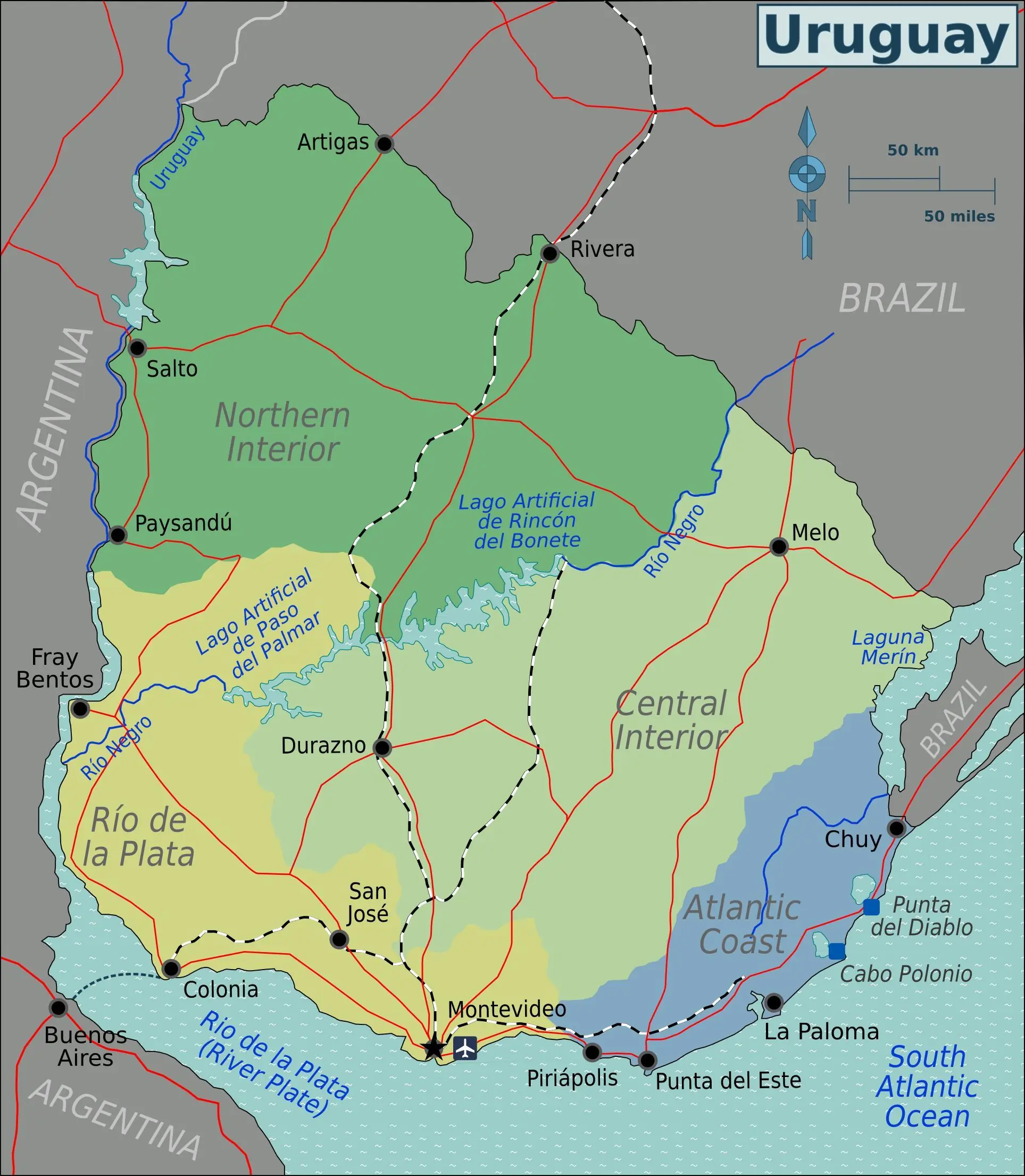 Chuy en Uruguay, Chuí en Brasil - Ciudad fronteriza