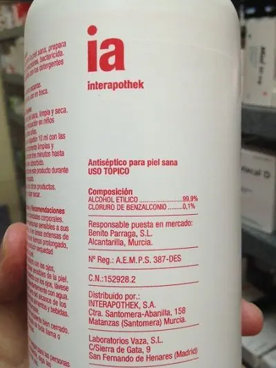 Se puede tomar alcohol etílico de farmacia 96º?