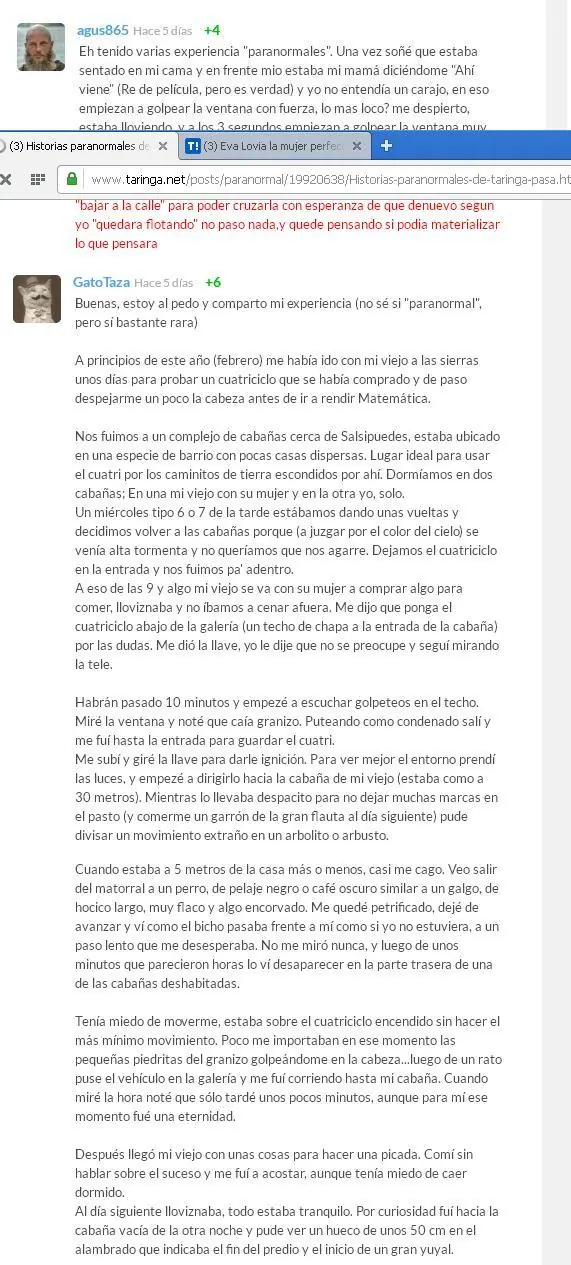 Historias paranormales de taringa #2, pasa.