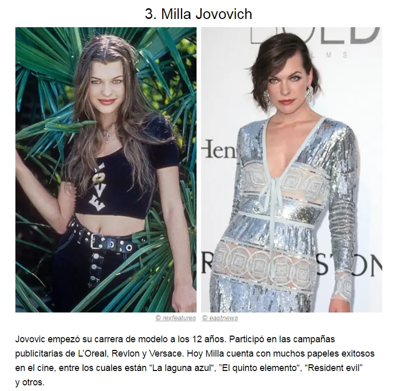 Actrices que antes de ser famosas, eran modelos.