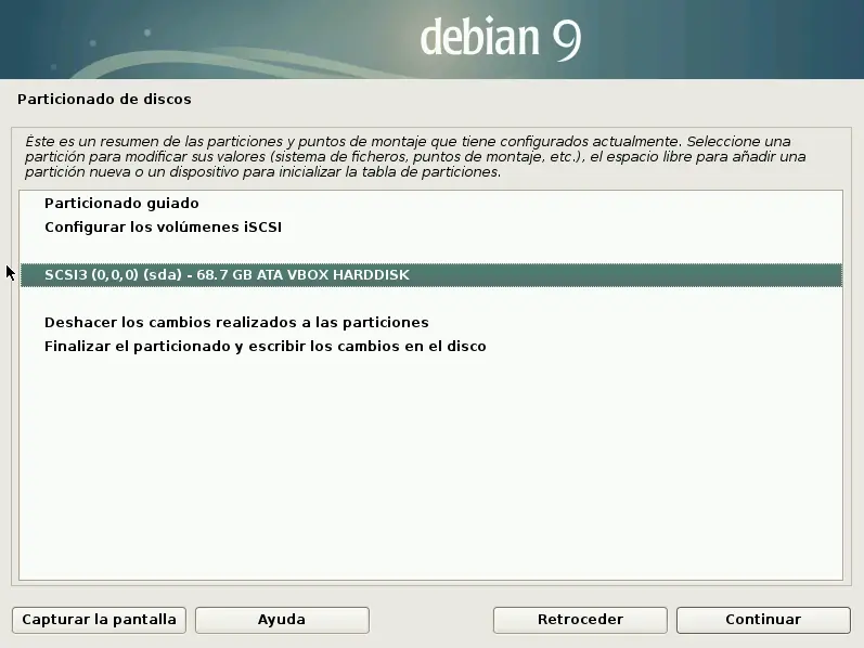 Guía de instalación de Debian 9 Stretch paso a paso