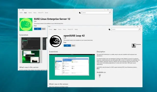 SUSE Linux Enterprise y OpenSUSE llegan a la Windows Store