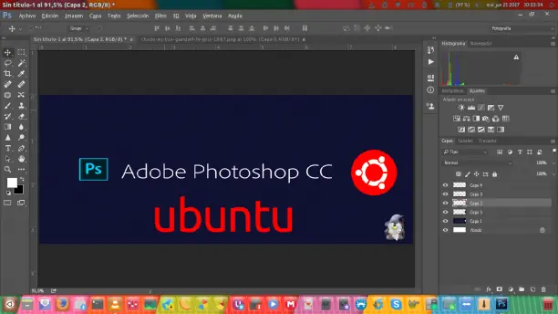 Instalar correctamente Photoshop en ubuntu 17