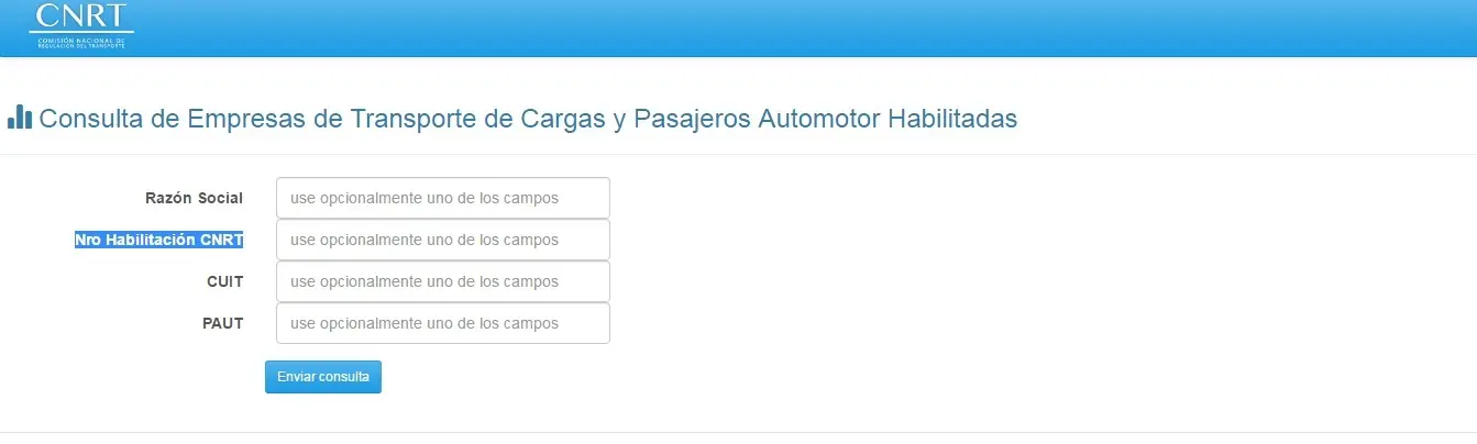 Como saber si un colectivo esta habilitado por la CNRT