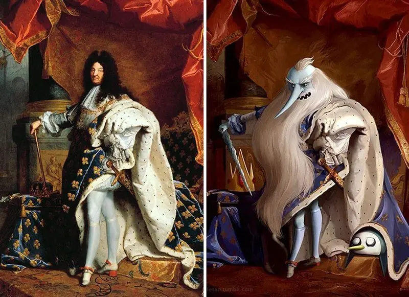 Arte clásico representados con iconos contemporaneos