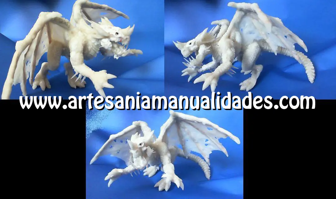 Creando con porcelana fria un Dragon de D&D