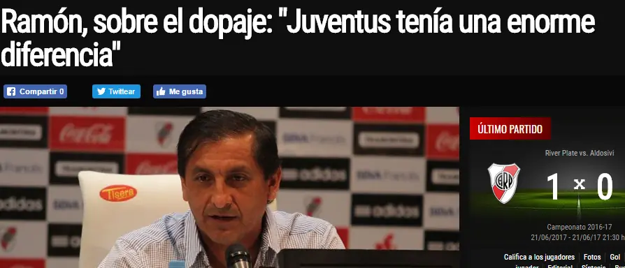 Hinchas de river hablando de doping.