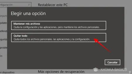 Conservar sólo archivos o también aplicaciones en Windows 10