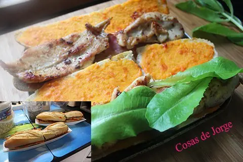 Bocadillo de lomo y panceta