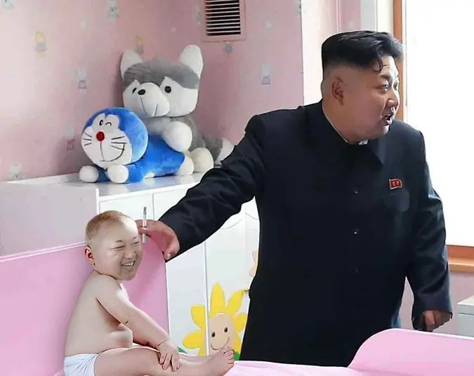 Kim Jong-Un fuma en una guardería y desata Batalla de Photo Kim Jong-Un fuma en una guardería y desata Batalla de Photo