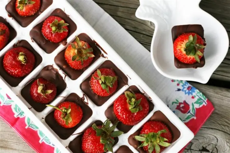 fresas con chocolate