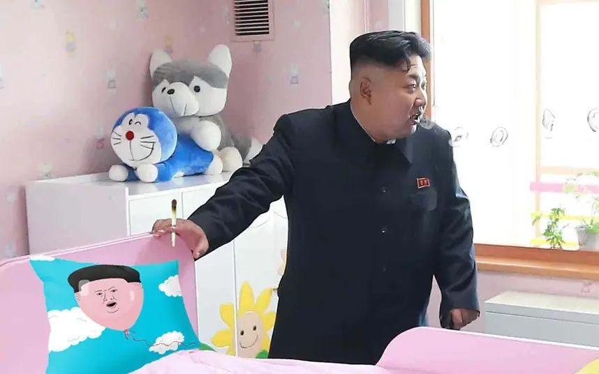 Kim Jong-Un fuma en una guardería y desata Batalla de Photo Kim Jong-Un fuma en una guardería y desata Batalla de Photo