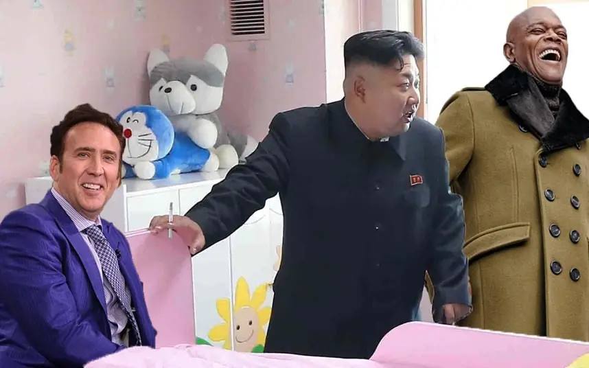 Kim JongUn fuma en una guarderia Kim JongUn fuma en una guarderia
