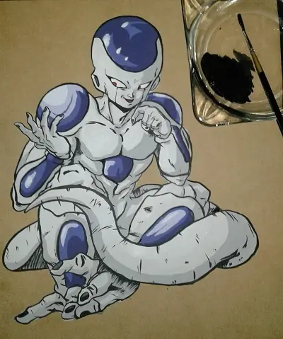 Dibujé al gran Freezer y te muestro el paso a paso