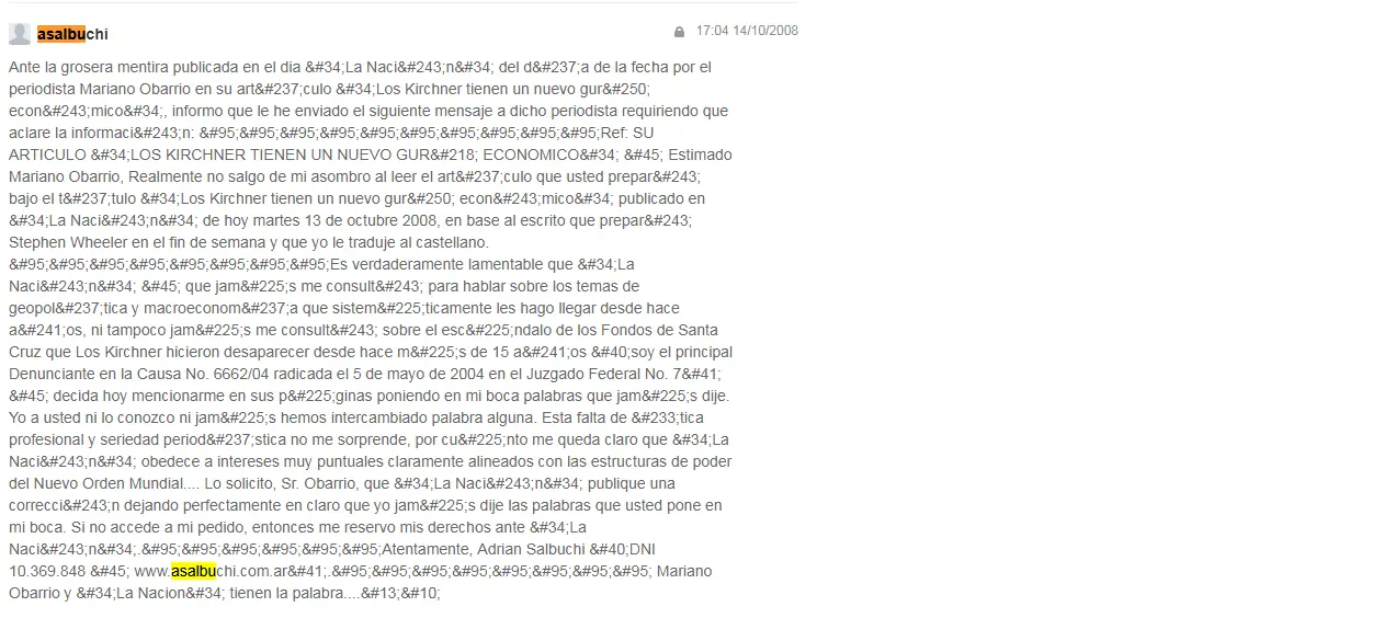 Call center antisalbuchi (desmintiendo post)