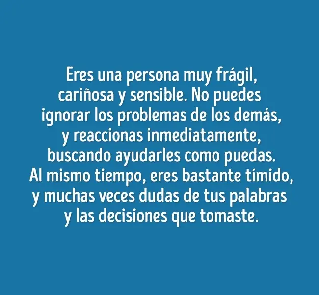 Dime como te sientas te cuento todo acerca d tu personalidad