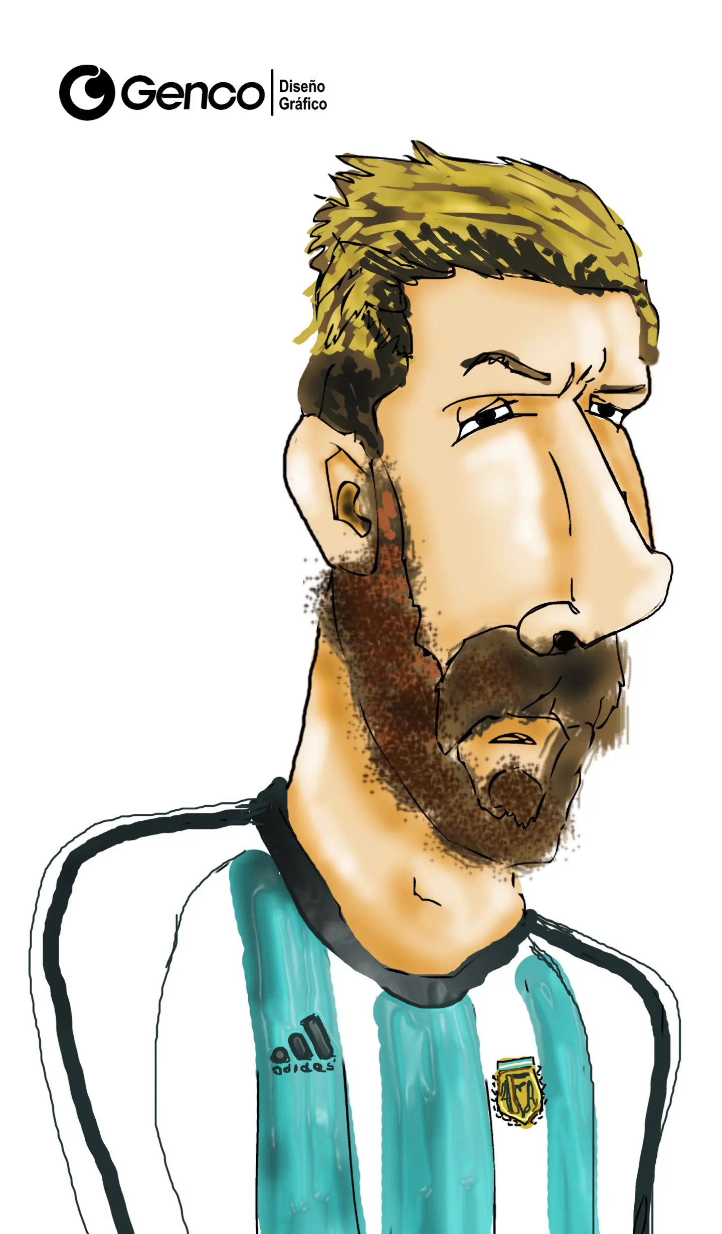 Hice a Messi en Paint (y lo pinté con Photoshop) Hice a Messi en Paint (y lo pinté con Photoshop)