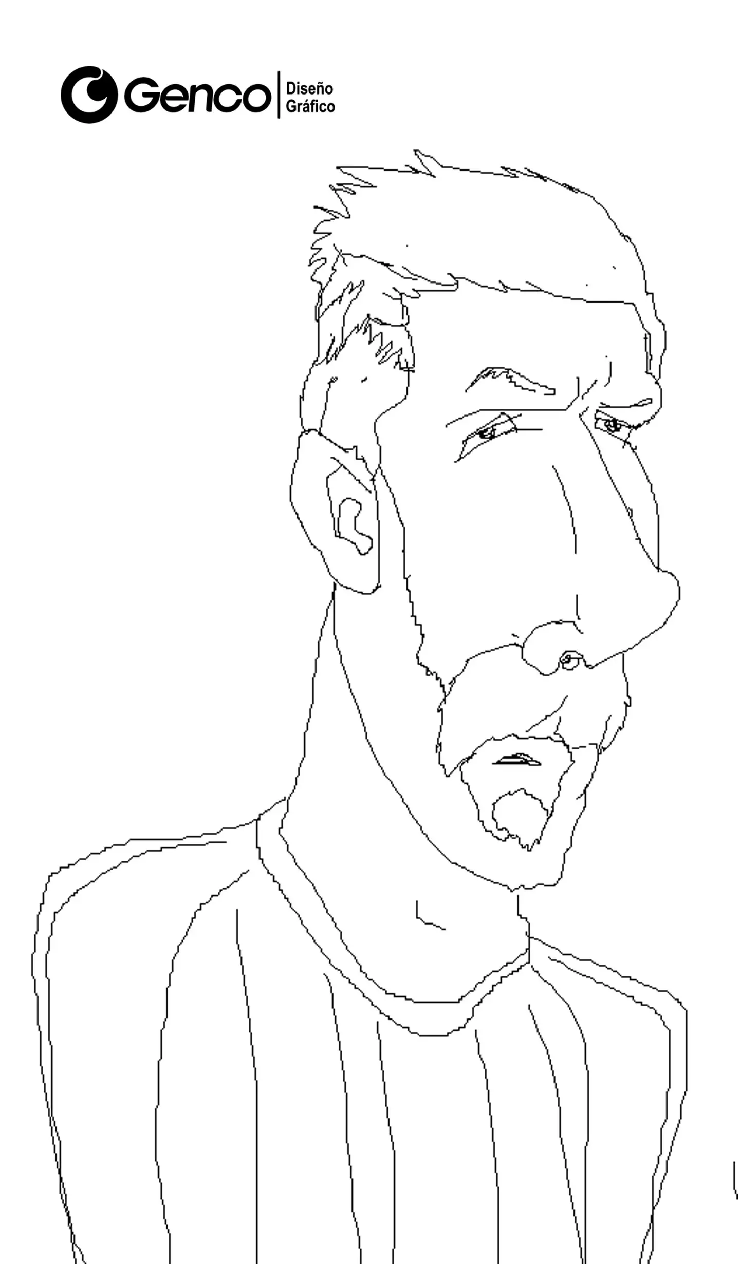 Hice a Messi en Paint (y lo pinté con Photoshop)