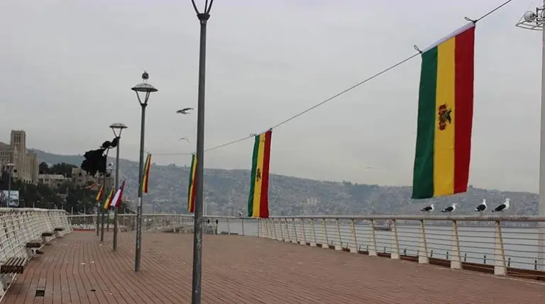 Banderas Bolivianas en Valparaiso Chile