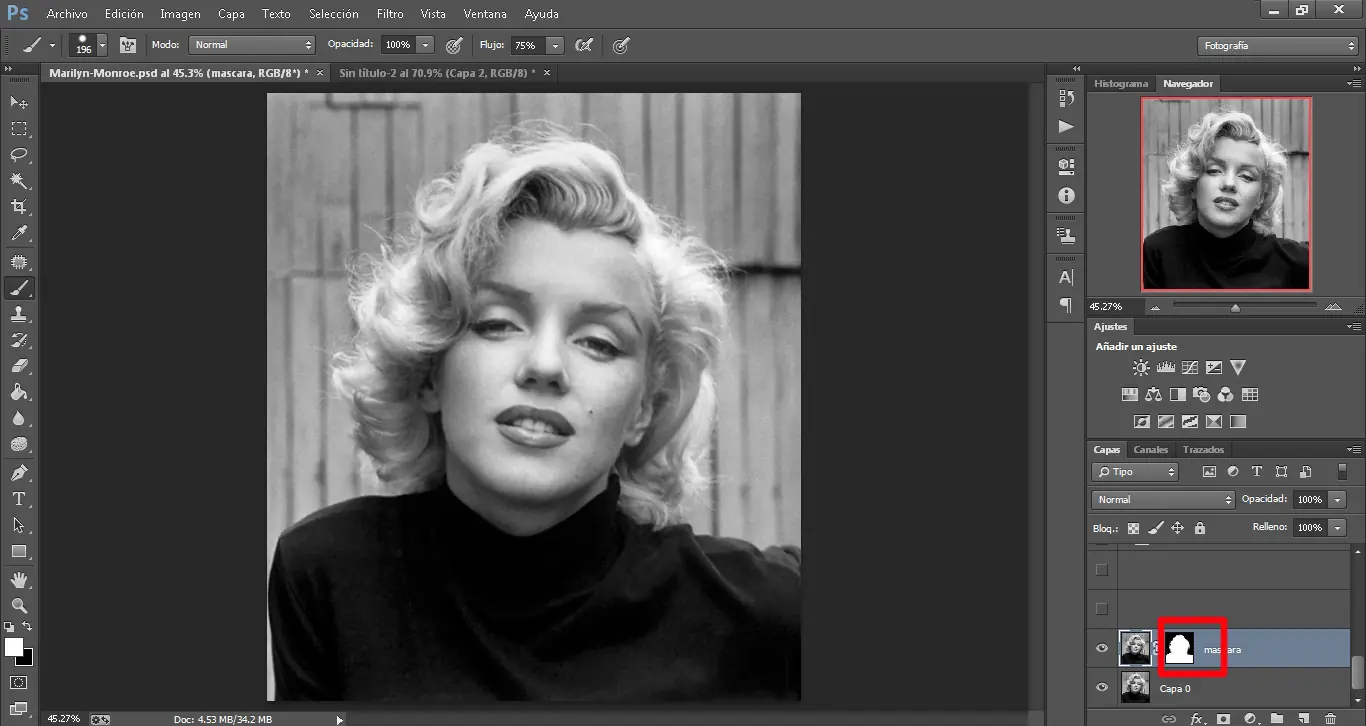 foto en blanco y negro