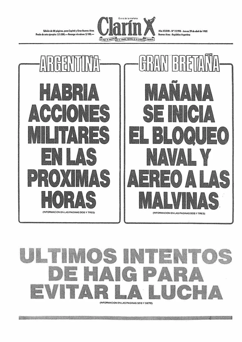 Mira como nos mintió clarin en la guerra de malvinas