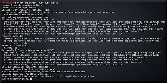 Configurar Impresoras en Kali Linux