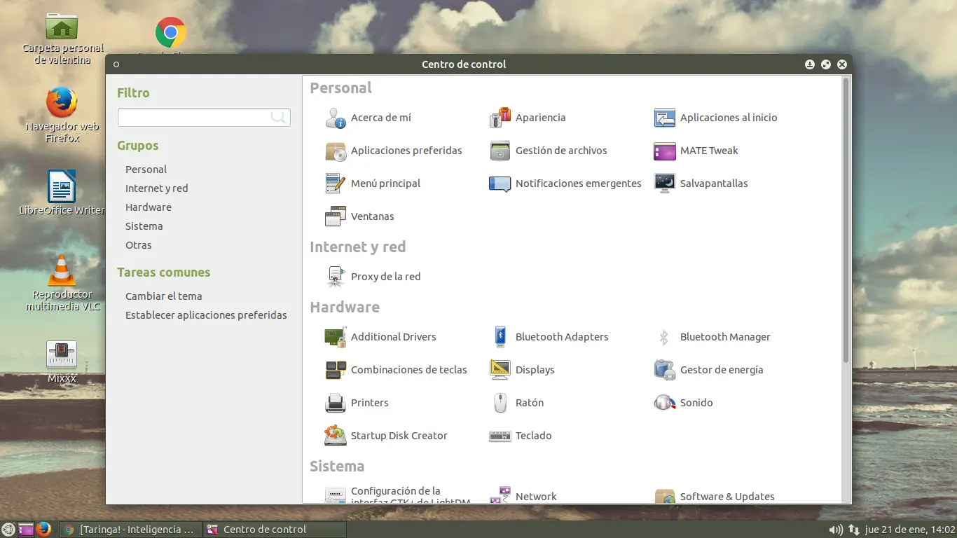 Ubuntu mate configurar brillo