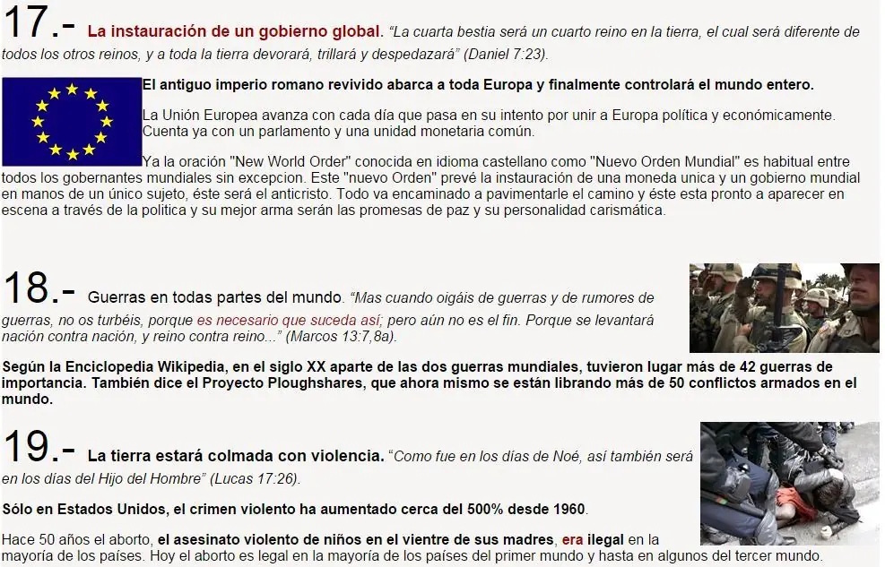 44 señales que demuestran que estamos en los tiempos del fin