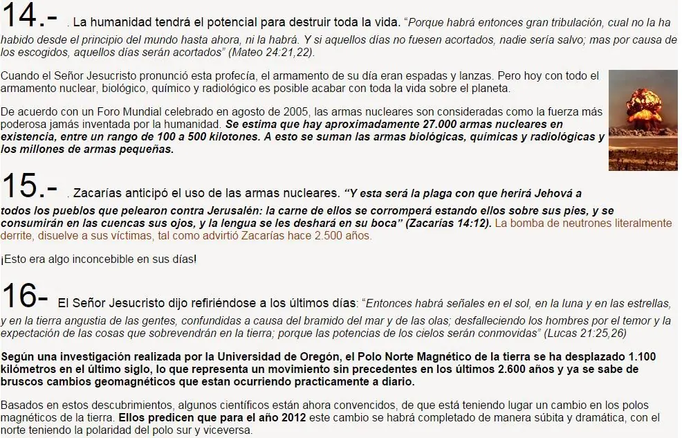 senales antes del fin