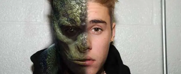 Han visto a Justin Bieber convertirse en un reptiliano
