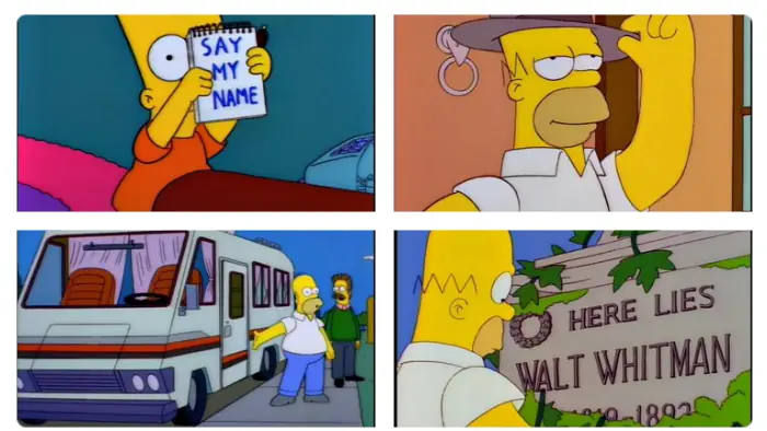 Los Simpsons representando películas y series.
