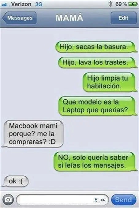 respuestas de mensaje de texto son extremadamente ocurrentes