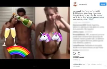 Carmen Aub, publica fotos intimas y trollea reportera