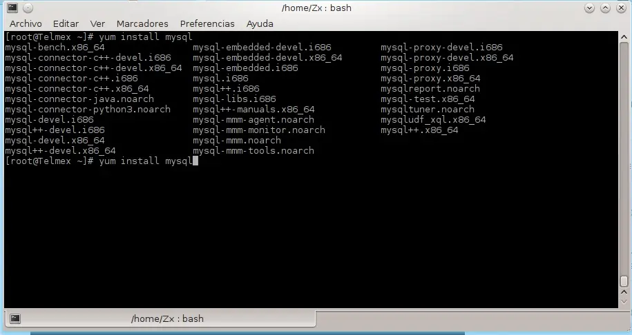 YUM Autocomplete en Fedora, CentOS y Red Hat