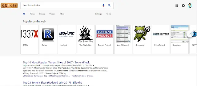 Google destaca las mejores páginas para descargar torrents