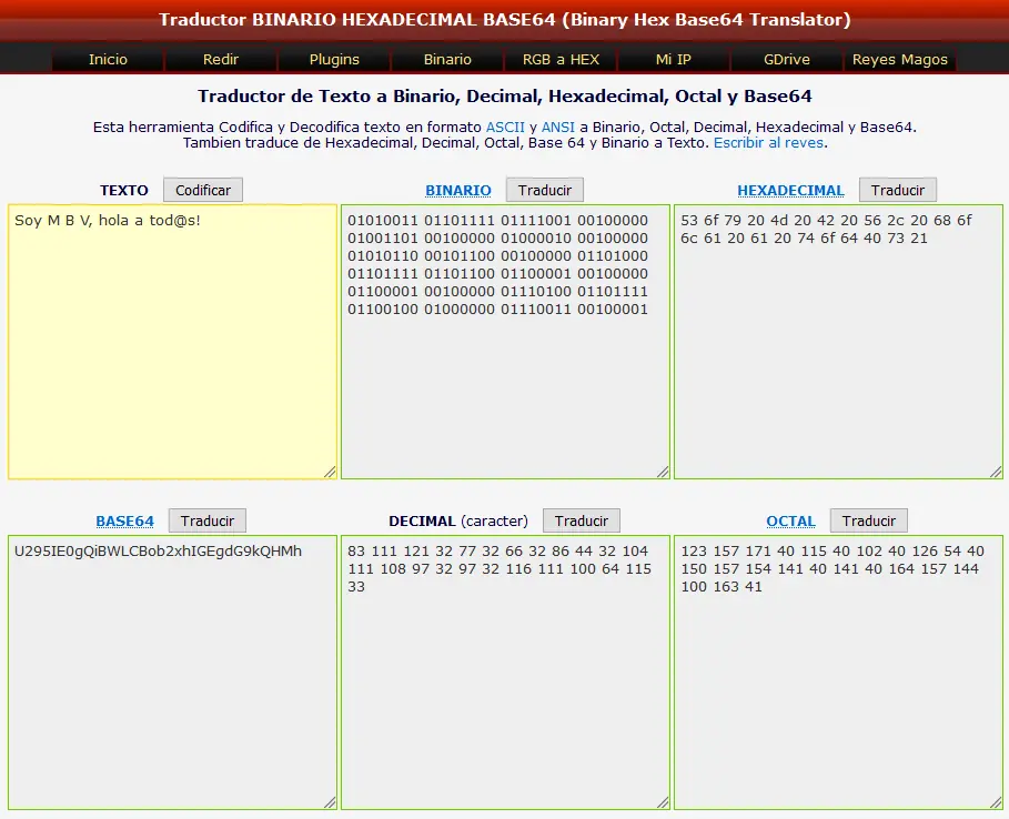 Codificacion de texto