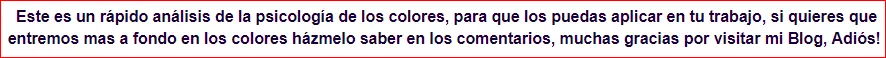 Hablemos de? La Psicología del color