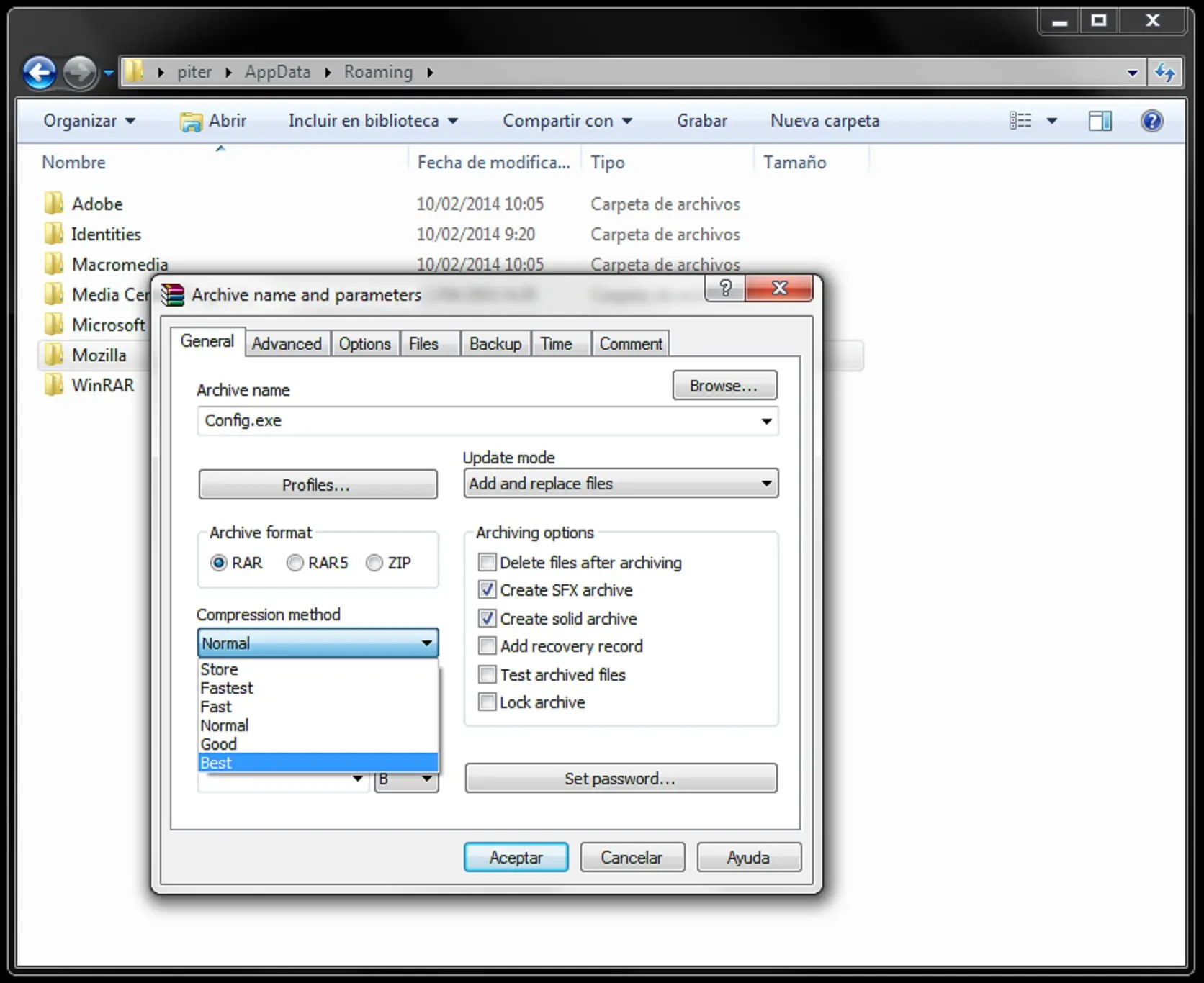 internet configuracion