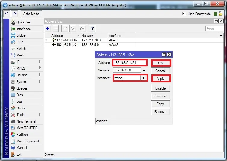 configurar mikrotik