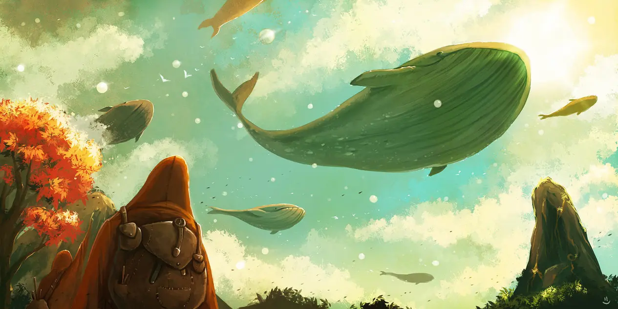 Ballenas en el cielo!